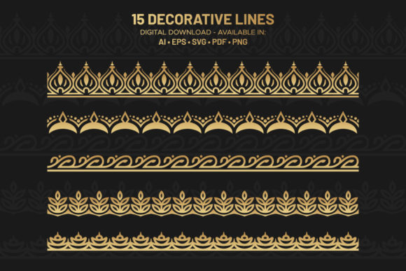 15 Decorative Line Art Frames: Graphics & Illustrations for Handmade Brands