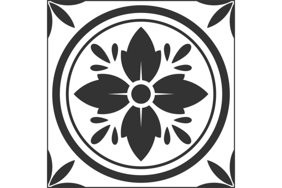 Black Pattern Sea Graphic for Bold Branding
