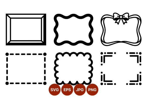 Black White Frame Vectors for Modern Branding