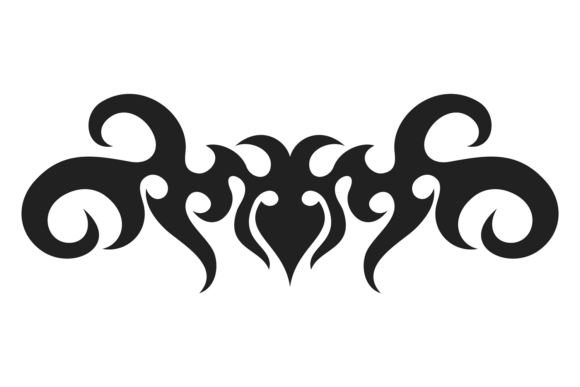 Car Vinyl Decorative Ornate Decal Black for Modern Branding
