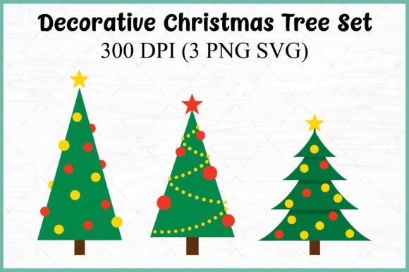 Christmas Tree Vector SVG Set for Modern Design
