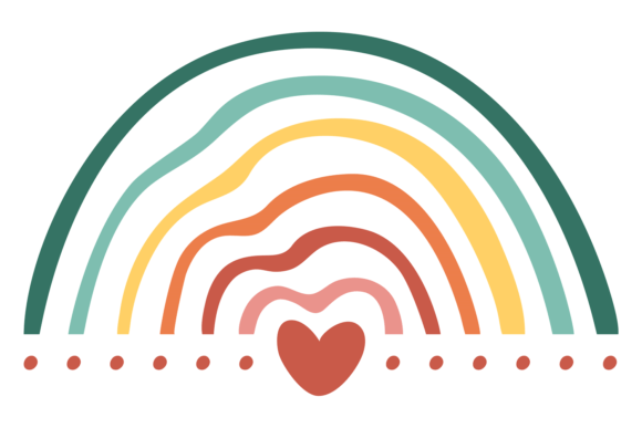 Color Line Arch Heart Sign Graphics & Illustrations