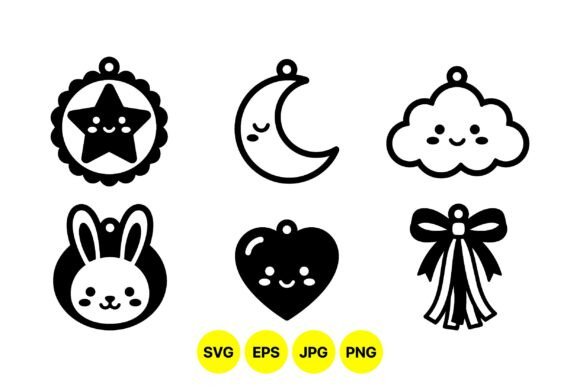 Cute Decorative Charm Icons Graphics