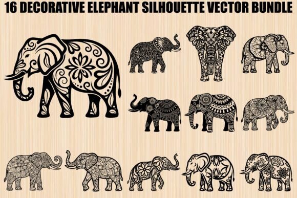 Decorative Elephant SVG Bundle