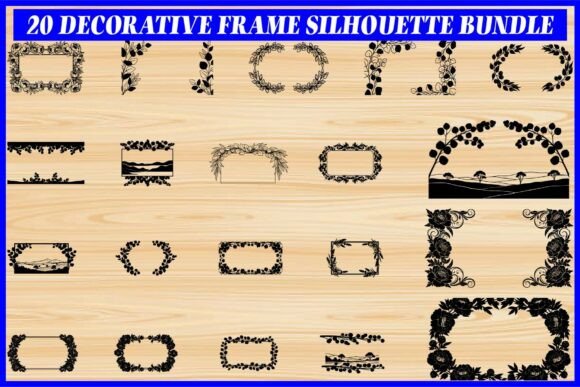 Decorative Frame Silhouette Bundle