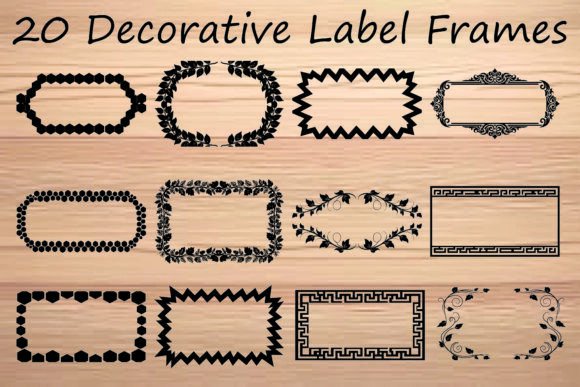 Decorative Label Frames Bundle for Graphics and Illustrations