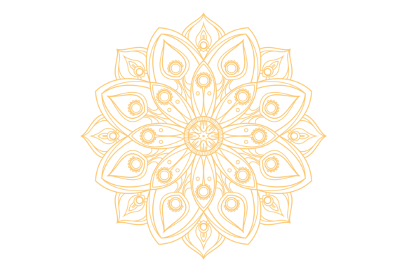 Decorative Mandala. Antistress Line Roun Graphics