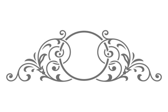 Decorative Monogram. Elegant Round Frame: Graphics & Illustrations