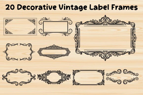 Decorative Vintage Label Frames Graphics