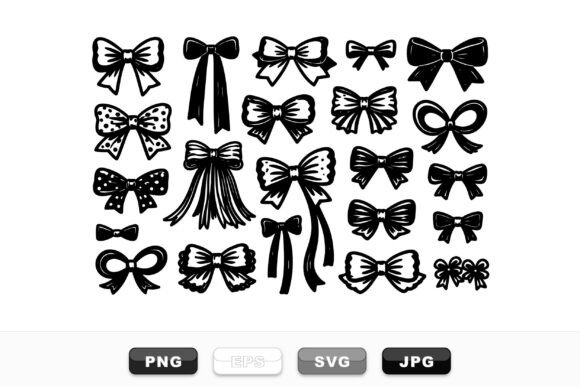 Elegant Bow Graphics for Polished Content