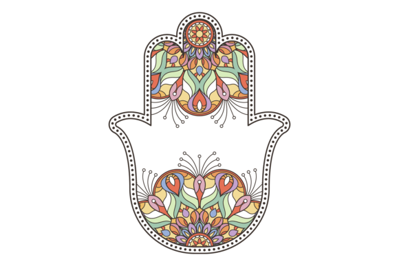 Hamsa Hand Symbol. Ethnic Decorative Orn