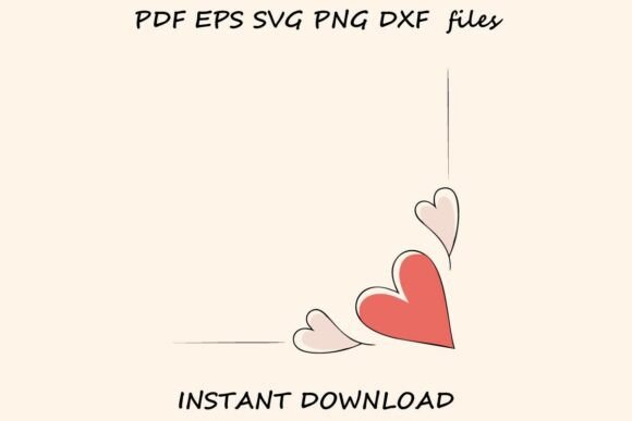 Heart Corner Frame Graphic for Digital Creators