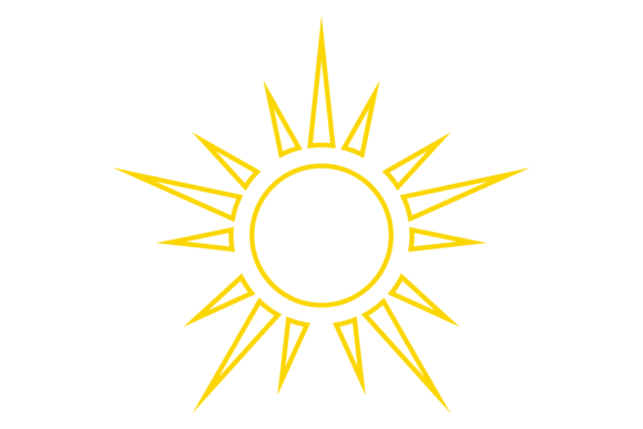 Hot Weather Symbol. Decorative Vintage S Graphics