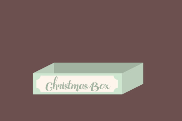 Merry Christmas Gift Box Decorative Art: Graphics & Illustrations