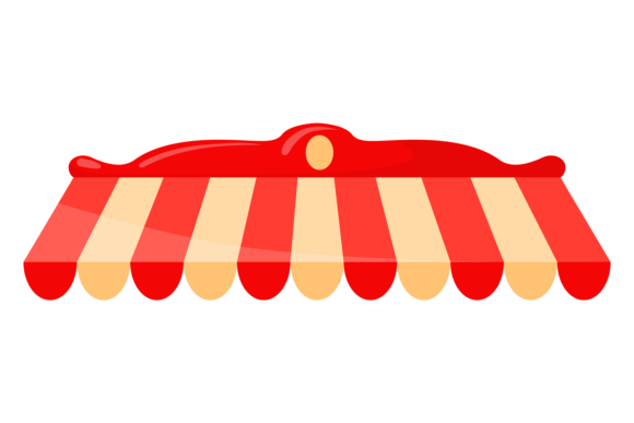 Striped Awning Graphics for Modern Editorial Design