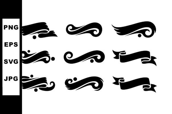 Swirl Ribbon Graphics for Local Branding