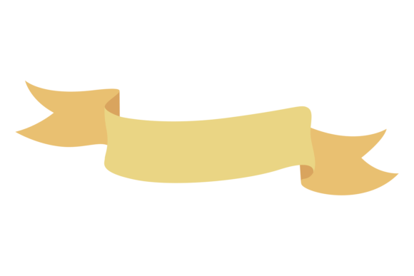 Yellow Banner Flag. Blank Decorative Tit