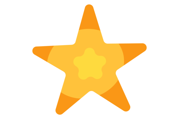 Yellow Star Icon: Decorative Sparkle Graphics & Illustrations